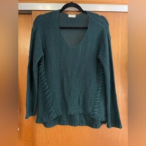 Harper Forest Green V-Neck Sweater